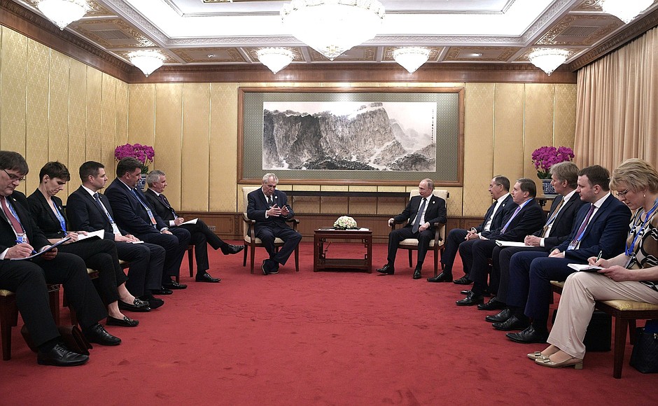 Meeting with President of the Czech Republic Milos Zeman.