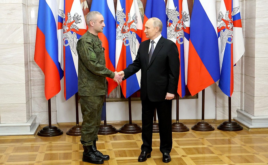 The Order of Courage was awarded to Lieutenant Colonel Dmitry Zharkikh.