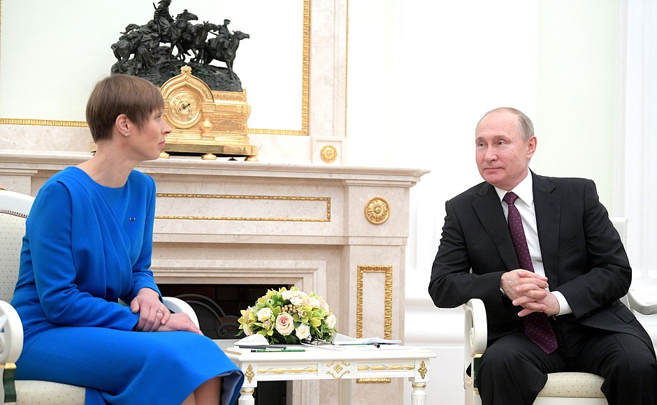 With President of Estonia Kersti Kaljulaid.