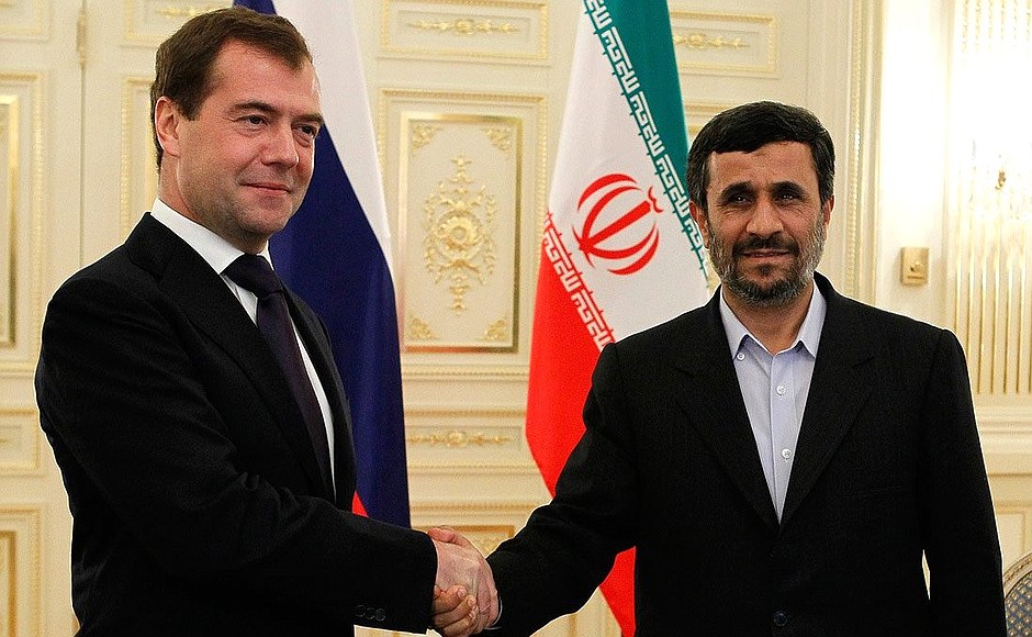 With President of Iran Mahmoud Ahmadinejad.