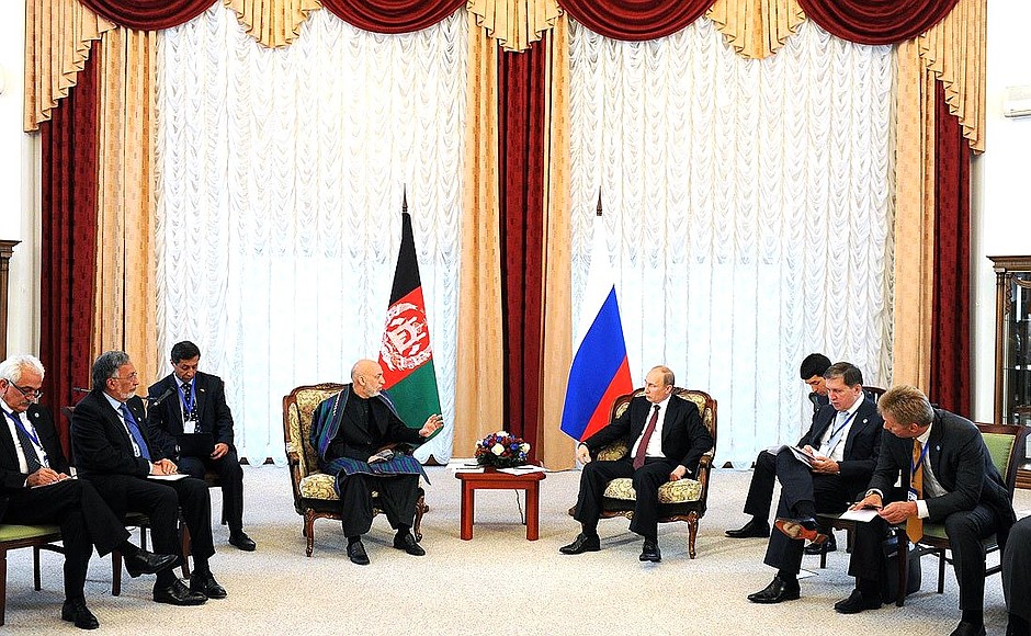 Встреча с Президентом Исламской Республики Афганистан Хамидом Карзаем.