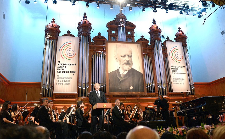 Address at the gala concert by laureates of the XV International Tchaikovsky Competition.