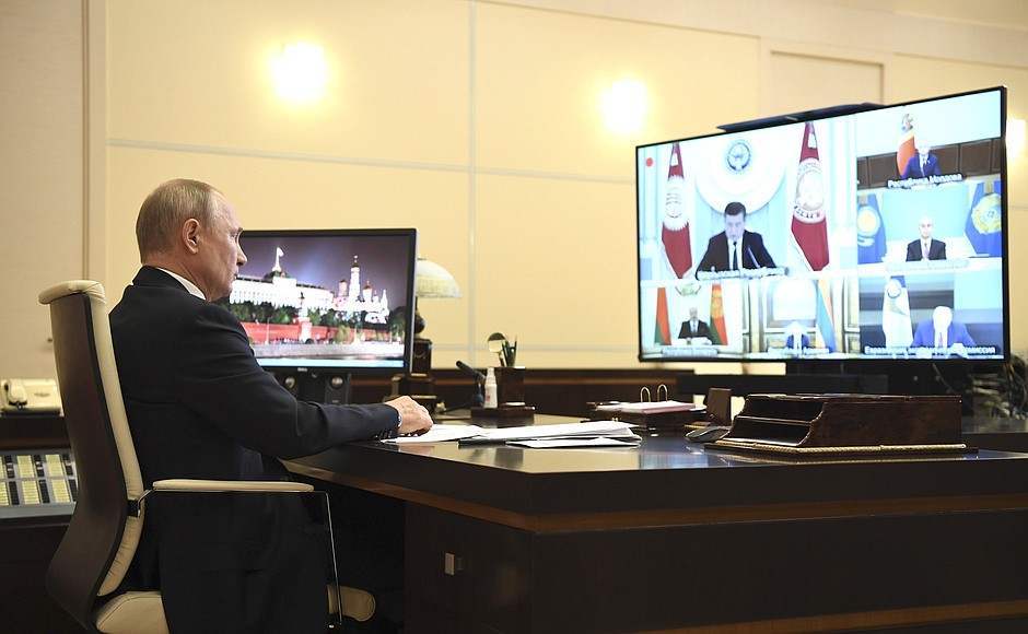 At a meeting of the Supreme Eurasian Economic Council (via videoconference).