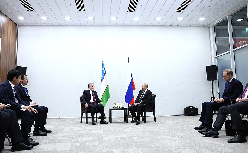 Meeting with President of Uzbekistan Shavkat Mirziyoyev.