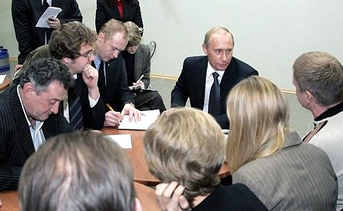 Discussion with Russian journalists.