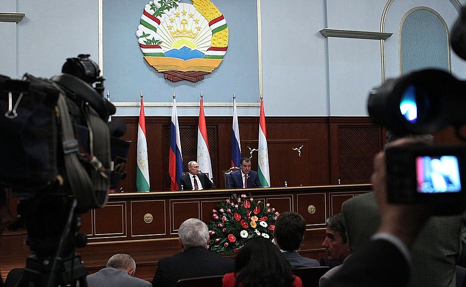 Заявления для прессы по итогам российско-таджикистанских переговоров.