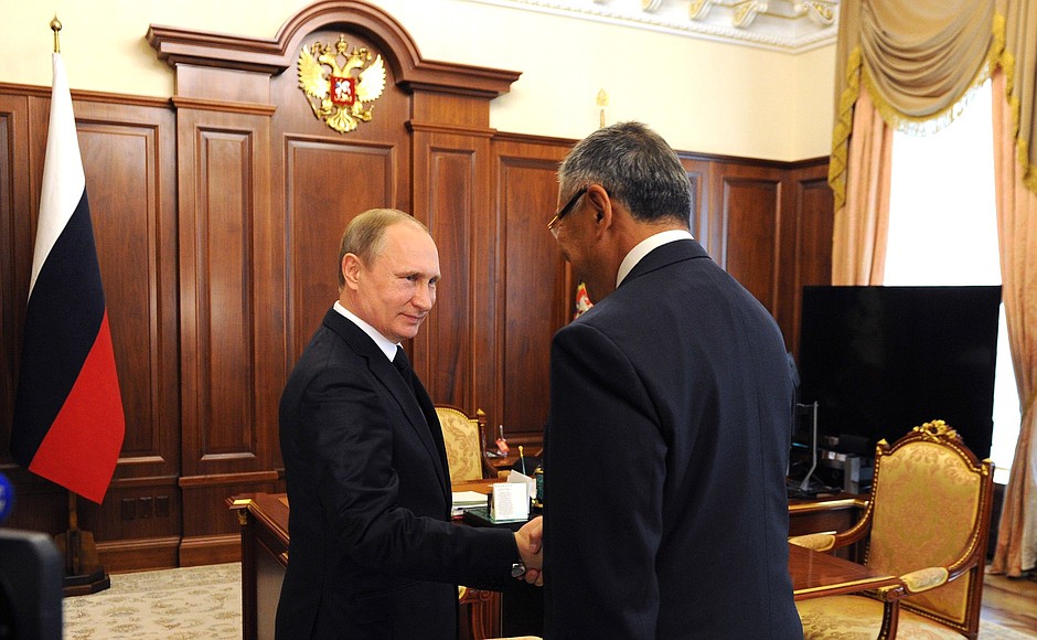With Head of Kalmykia Alexei Orlov.