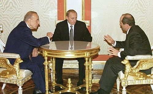 A trilateral meeting between Presidents Vladimir Putin of Russia, Heidar Aliyev of Azerbaijan and Robert Kocharian of Armenia.