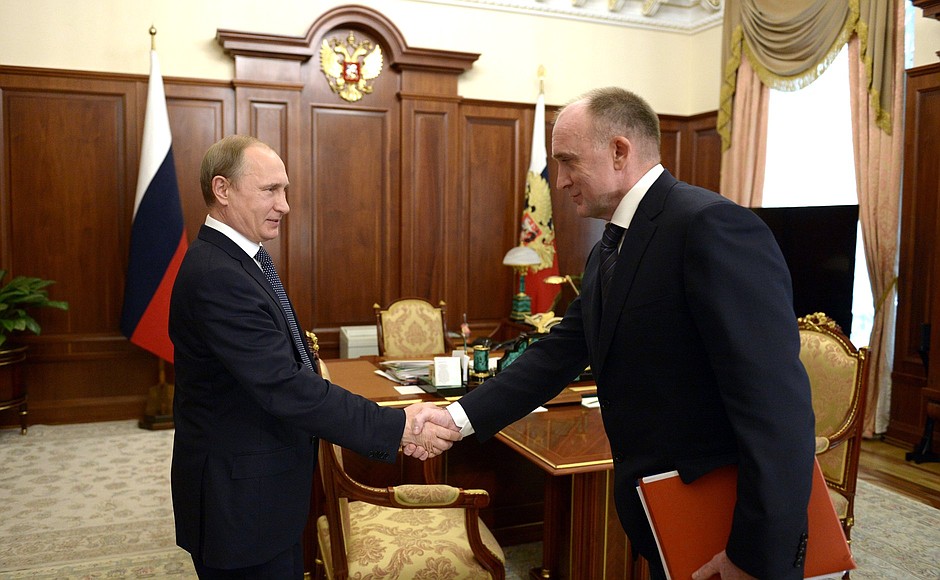 С губернатором Челябинской области Борисом Дубровским.