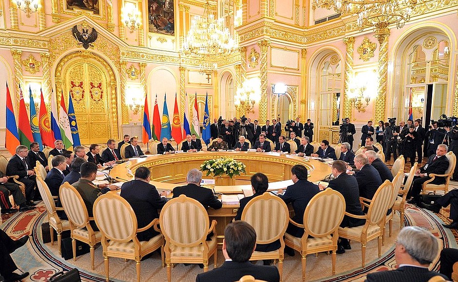 Meeting of the heads of state of the Collective Security Treaty Organisation member countries in expanded format.