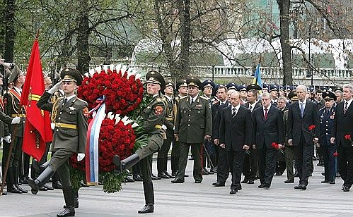 Ceremony for laying a wreath on the Tomb of the Unknown Solider.