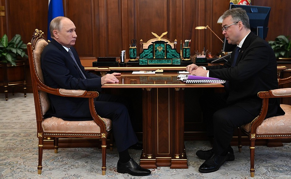Meeting with Stavropol Territory Governor Vladimir Vladimirov.