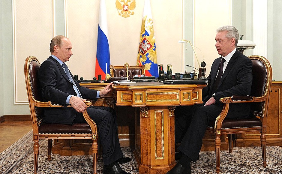 With Moscow Mayor Sergei Sobyanin.