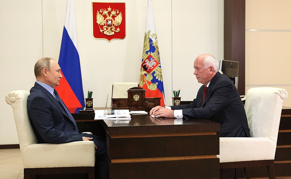 Meeting with Head of Rostec State Corporation Sergei Chemezov.