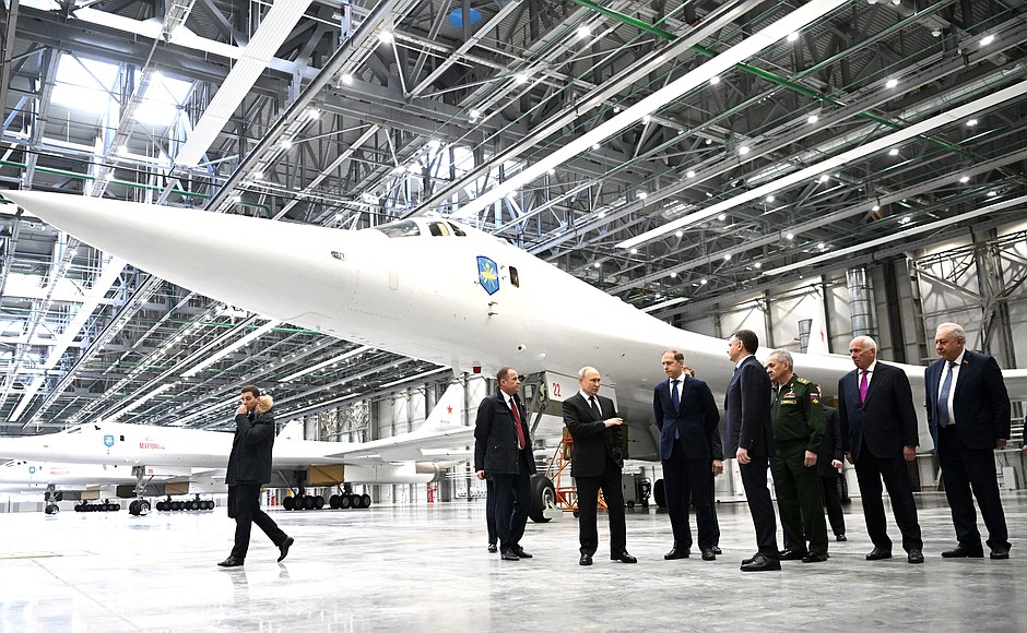 В ходе посещения Казанского авиационного завода имени С.П.Горбунова.