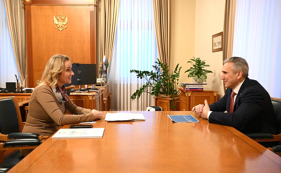 With Tyumen Region Governor Alexander Moor.