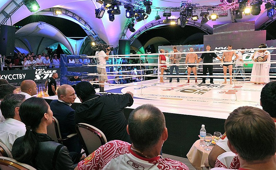 At Russia’s first mixed martial arts championship.