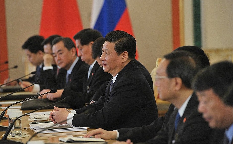 Российско-китайские переговоры в расширенном составе.