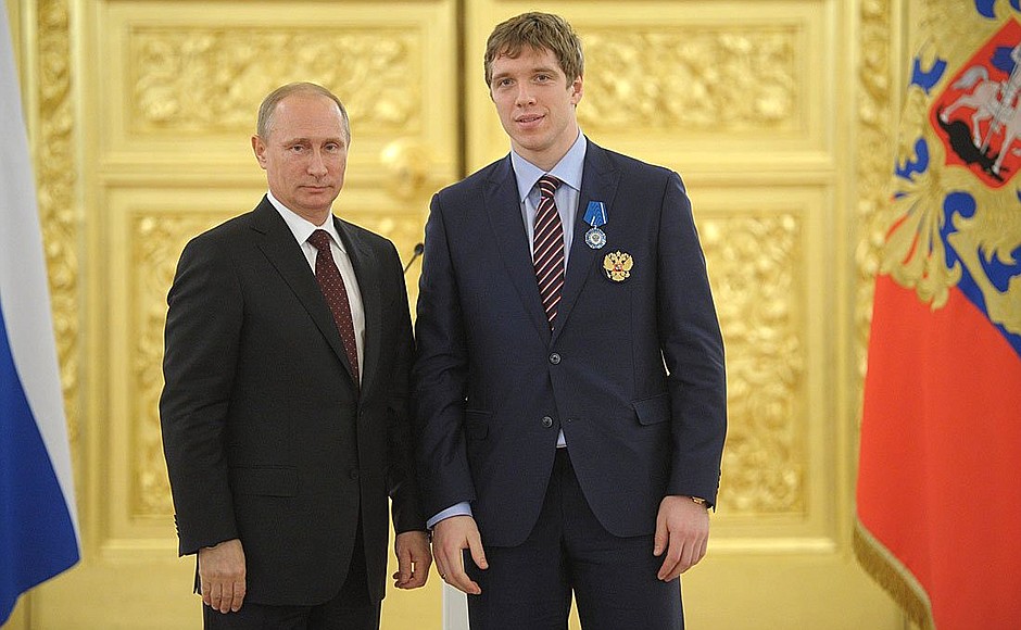 With forward of the Russian national ice hockey team Nikolai Kulemin.