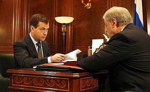 С Председателем Совета Федерации Сергеем Мироновым.