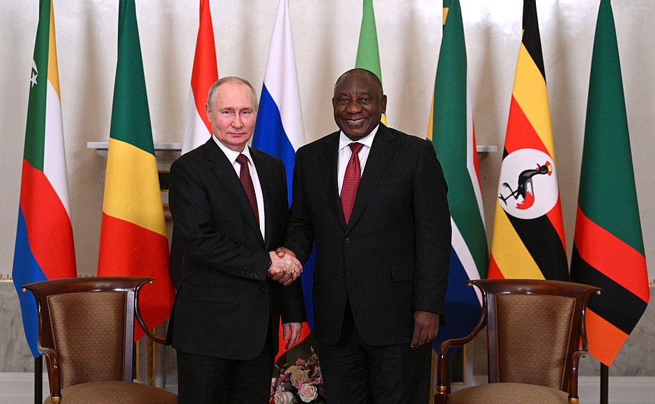 With President of the Republic of South Africa Cyril Ramaphosa.