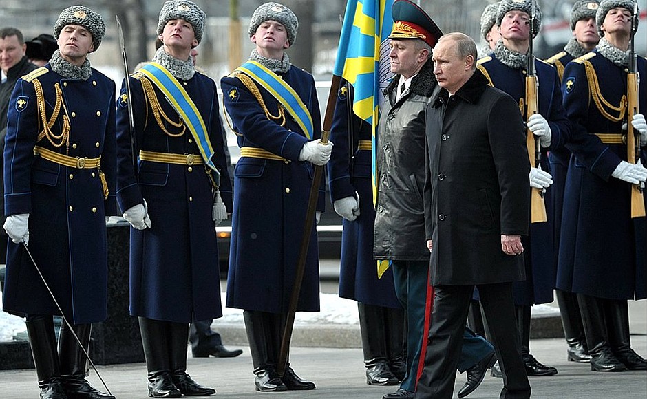 On the Defender of the Fatherland Day, Vladimir Putin laid a wreath at the Tomb of the Unknown Soldier.