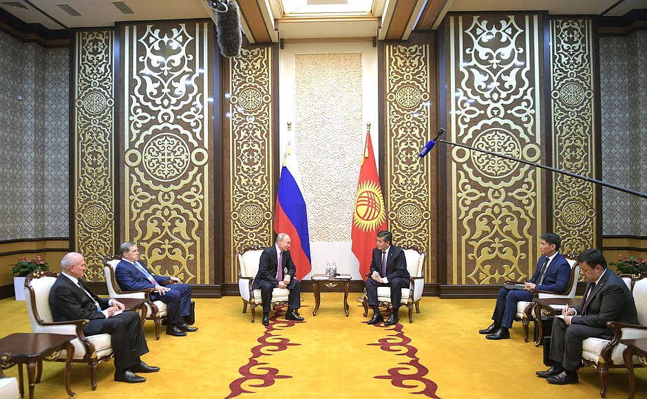 Meeting with President of Kyrgyzstan Sooronbay Jeenbekov.