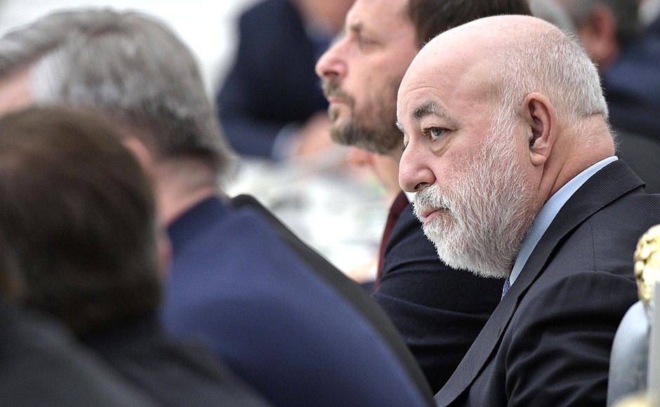 President of the Skolkovo Foundation Viktor Vekselberg before the meeting with representatives of Russian business circles and associations.