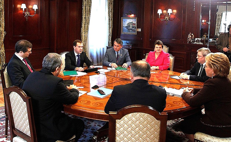 Meeting with the leadership of the Council of Federation.