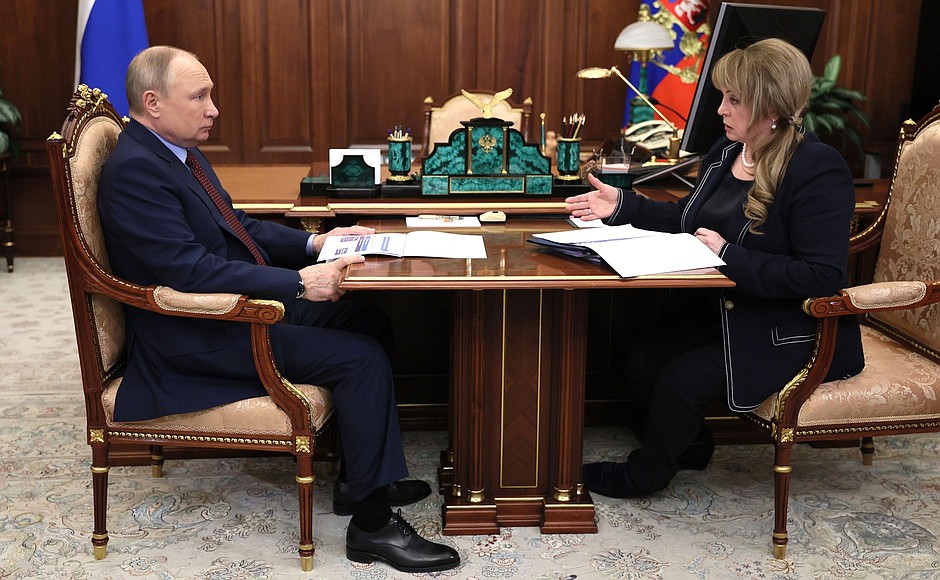 Meeting with Central Election Commission Chairperson Ella Pamfilova.