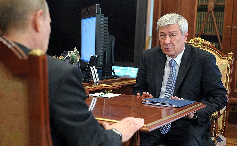 With Head of the Federal Service for Financial Monitoring Yury Chikhanchin.