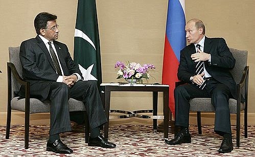 With President of Pakistan Pervez Musharraf.