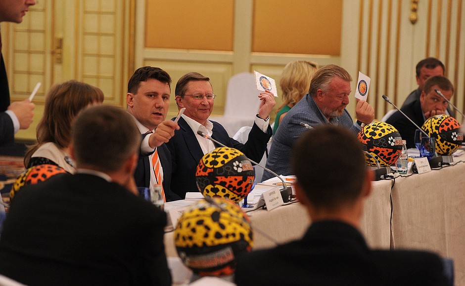 At a meeting of the VTB United League’s Council. During the vote on a new president for the League.