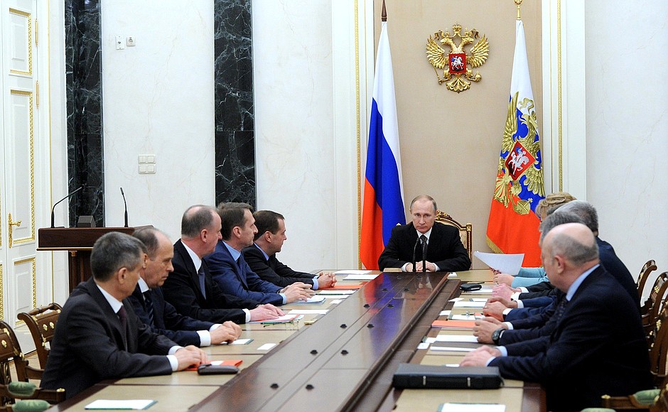 Working meeting with permanent members of Security Council.