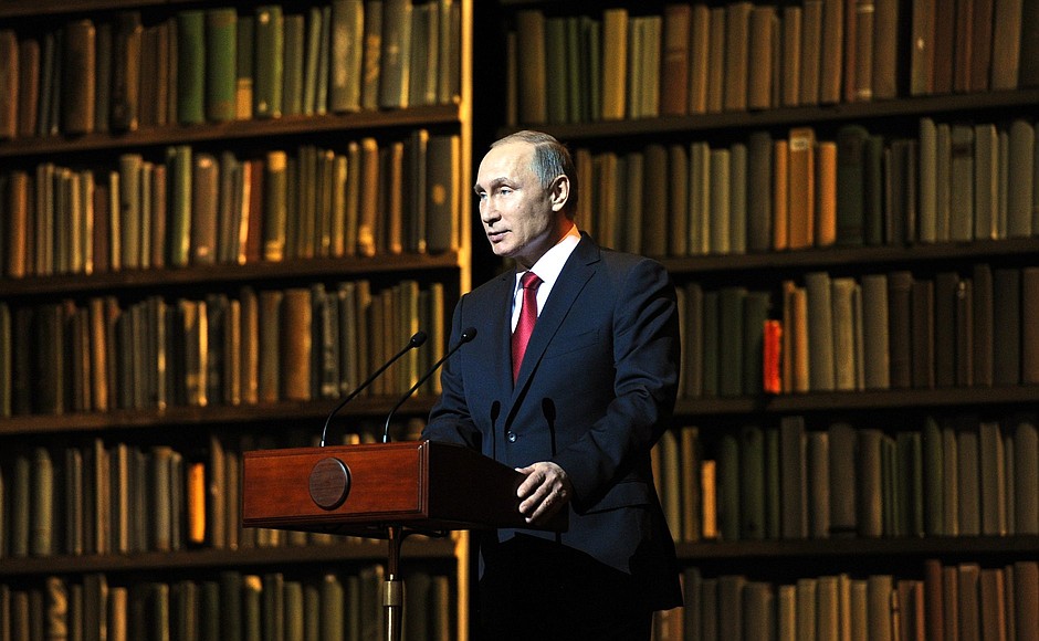 Speech at ceremony closing the Year of Literature and opening the Year of Russian Cinema.