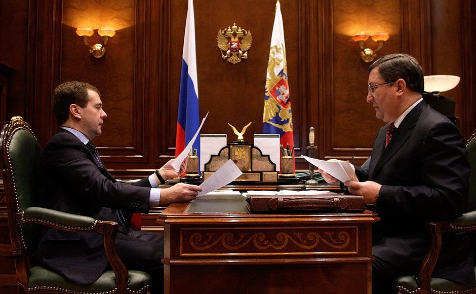 С губернатором Тамбовской области Олегом Бетиным.