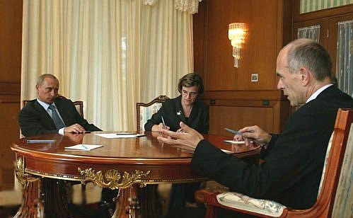 President Putin with Slovenian Prime Minister Janez Drnovsek.