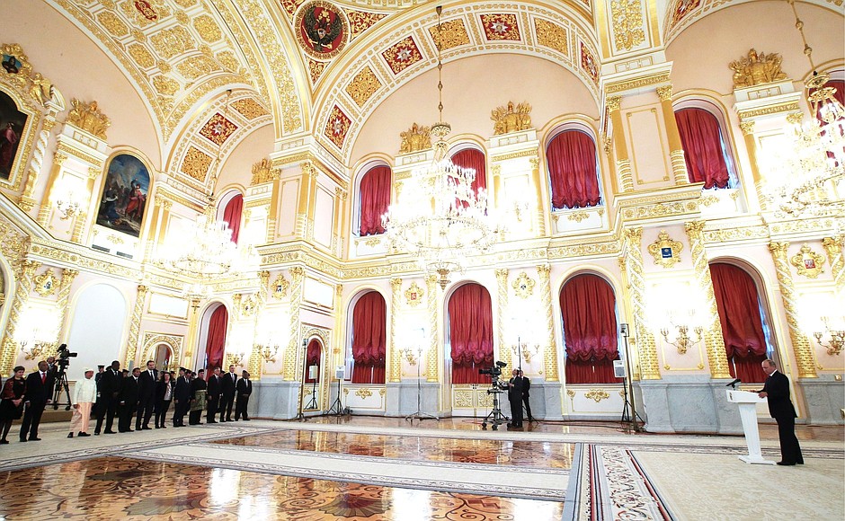 Церемония вручения верительных грамот Президенту России.