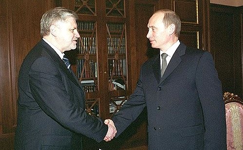 С Председателем Совета Федерации Сергеем Мироновым.