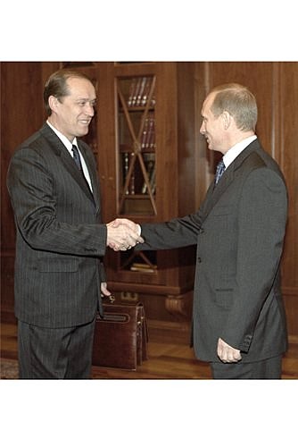 С Председателем Центральной избирательной комиссии Александром Вешняковым.