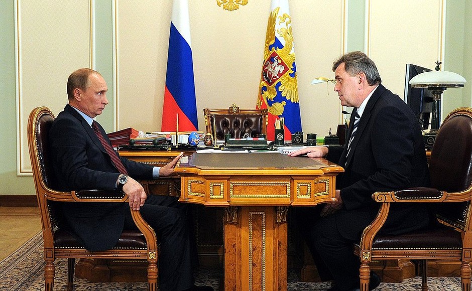 With Governor of Yaroslavl Region Sergei Yastrebov.