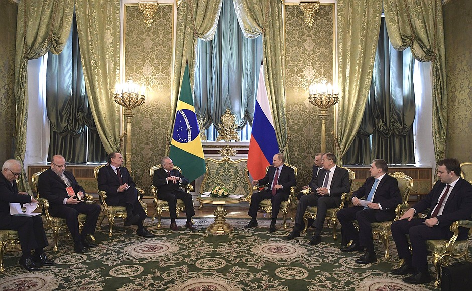 Meeting with President of Brazil Michel Temer.