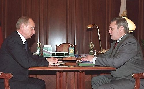 Рабочая встреча с Председателем Правительства Михаилом Касьяновым.