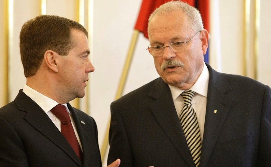 С Президентом Словакии Иваном Гашпаровичем.