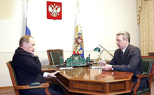 Рабочая встреча с губернатором Тюменской области Сергеем Собяниным.