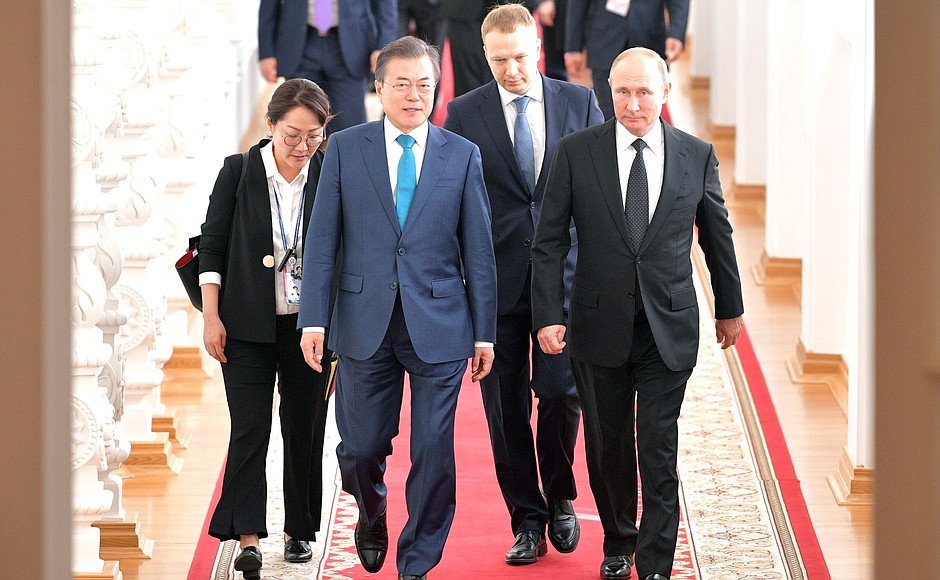 With President of the Republic of Korea Moon Jae-in.