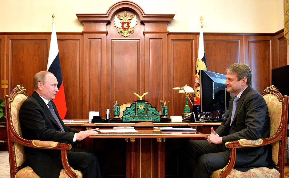 Meeting with Agriculture Minister Alexander Tkachev.