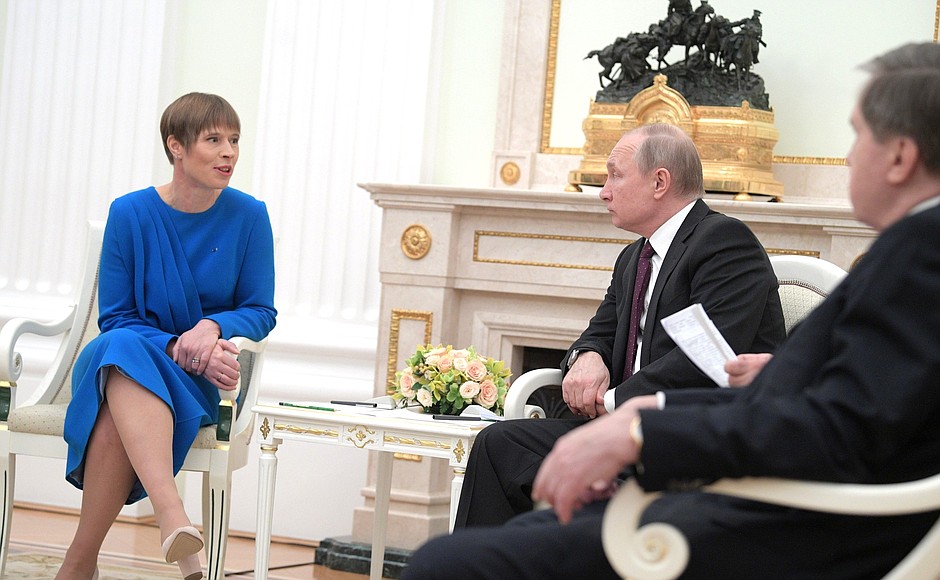 С Президентом Эстонской Республики Керсти Кальюлайд.