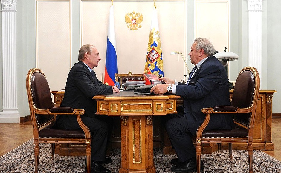 With President of the Russian Academy of Sciences Vladimir Fortov.