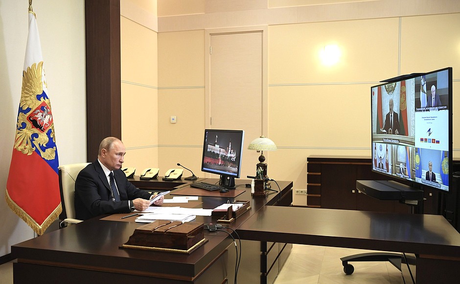 At a meeting of the Supreme Eurasian Economic Council (via videoconference).